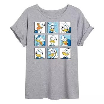 Футболка с струящимся рисунком Disney's Mickey and Friends Juniors Donald Grid Disney