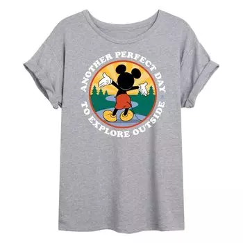 Футболка с струящимся рисунком Disney's Mickey Mouse Junior's Mickey Explore Licensed Character