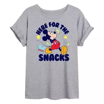 Футболка с струящимся рисунком Disney's Mickey Mouse Juniors Mickey Snacks Disney