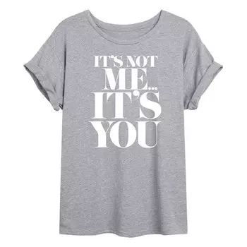 Футболка с струящимся рисунком для юниоров It's Not Me It's You Licensed Character, серый