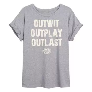 Футболка с струящимся рисунком для юниоров Survivor Outwit Outplay Outlast Licensed Character