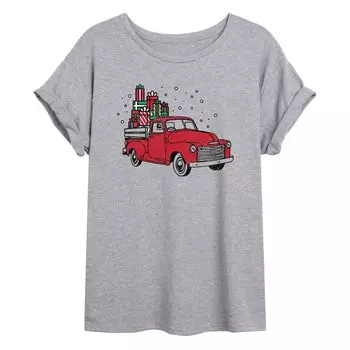 Футболка с струящимся рисунком «Грузовик с подарками» для юниоров Licensed Character