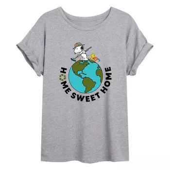Футболка с струящимся рисунком «Home Sweet Home» для детей Peanuts Licensed Character