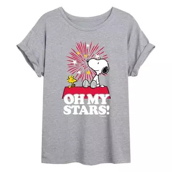 Футболка с струящимся рисунком «Oh My Stars» для детей Peanuts Licensed Character