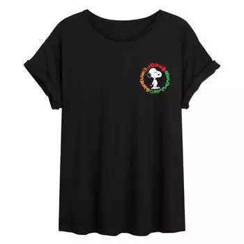 Футболка с струящимся рисунком Snoopy для детей Peanuts "Peace Love Recycle" Licensed Character