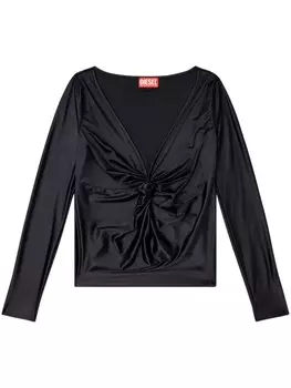 Футболка с Т-образным узлом Diesel, черный