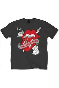 Футболка с татуировкой The Rolling Stones, серый