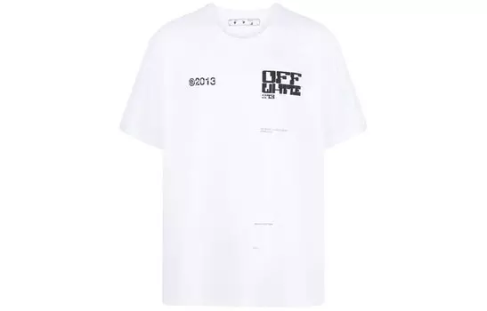 Футболка с техническим маркером Off-White, белый
