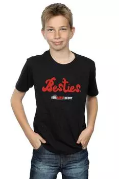 Футболка с текстом Besties The Big Bang Theory, черный