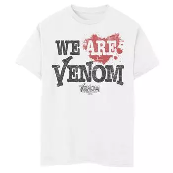 Футболка с текстом и графикой для мальчиков 8–20 лет «Marvel Venom: Let There Be Carnage We Are Venom» Licensed Character