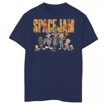 Футболка с текстом и графикой «Space Jam 2» для мальчиков 8–20 лет, групповая фотография Licensed Character