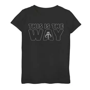 Футболка с текстом «This Is The Way» для девочек 7–16 лет «Звездные войны, мандалорец» Licensed Character