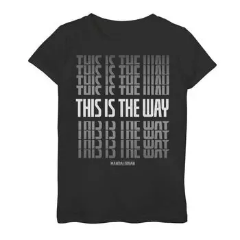Футболка с текстом «This Is The Way» для девочек 7–16 лет «Звездные войны, мандалорец» Licensed Character