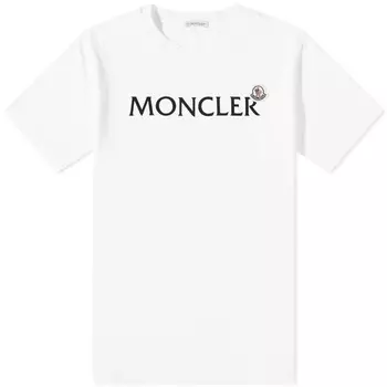 Футболка с текстовым логотипом Moncler, белый