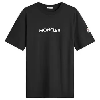 Футболка с текстовым логотипом Moncler, черный