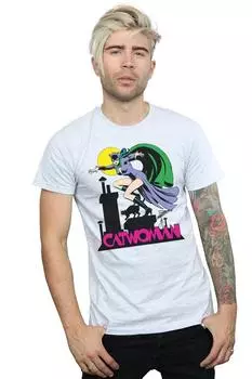 Футболка с текстовым логотипом «Женщина-кошка» DC Comics, серый
