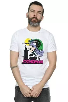 Футболка с текстовым логотипом «Женщина-кошка» DC Comics, белый