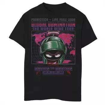 Футболка с текстовым плакатом и графикой для мальчиков 8–20 лет Looney Tunes Marvin Dominator Licensed Character