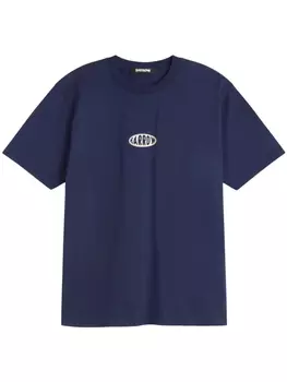 Футболка с текстовым принтом BARROW, синий