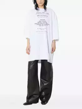 Футболка с текстовым принтом Fiorucci, белый