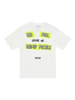 Футболка с текстовым принтом MYAR KIDS, белый