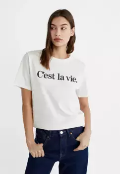 Футболка с текстовым принтом Stradivarius, черный