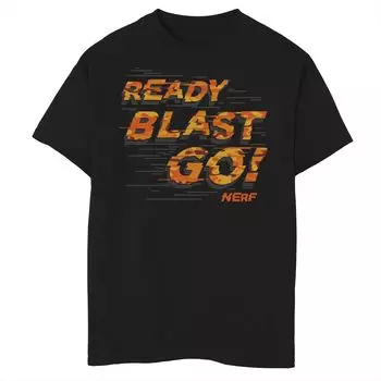 Футболка с текстовым рисунком Nerf Ready Blast Go для мальчиков 8–20 лет Licensed Character