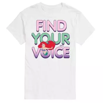 Футболка's The Little Mermaid Big & Tall Ariel с цветком Disney, белый