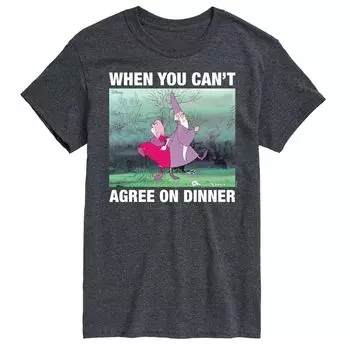 Футболка's The Sword And The Stone Big & Tall с цветком мема Disney, серый