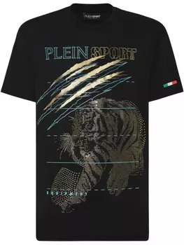 Футболка с тигром Plein Sport, черный