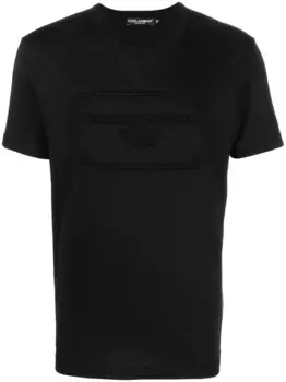 Футболка с тисненым логотипом DOLCE & GABBANA, черный