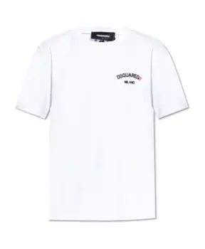 Футболка с тисненым логотипом Dsquared2, белый