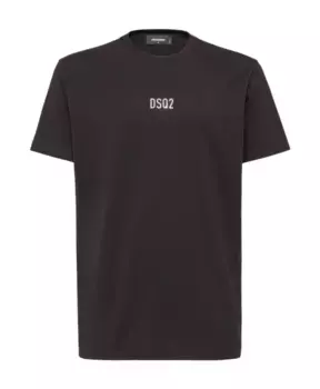Футболка с тисненым логотипом Dsquared2, черный