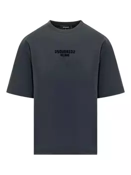 Футболка с тисненым логотипом DSQUARED2, черный