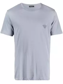 Футболка с тисненым логотипом Emporio Armani, синий