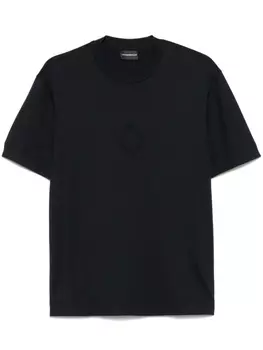 Футболка с тисненым логотипом Emporio Armani, синий