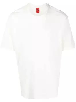 Футболка с тисненым логотипом Ferrari, белый