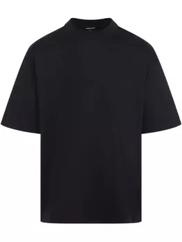 Футболка с тисненым логотипом Giorgio Armani, черный