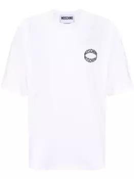 Футболка с тисненым логотипом Moschino, белый