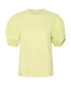 Футболка с тканой отделкой цвета лаймового шербета Inwear, желтый