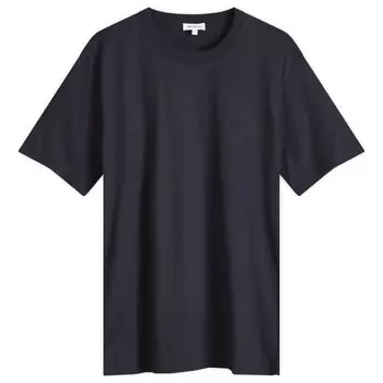 Футболка с тональным логотипом Johannes Norse Projects, синий