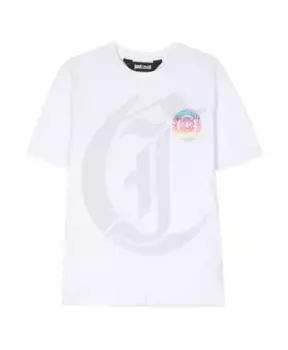 Футболка с трафаретной печатью Just Cavalli, белый