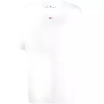 Футболка с трафаретным принтом стрелок Off-White, белый