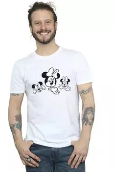 Футболка с тремя лицами Минни Маус Disney, белый
