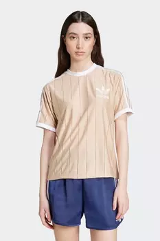 Футболка с тремя полосками Adidas Originals, коричневый