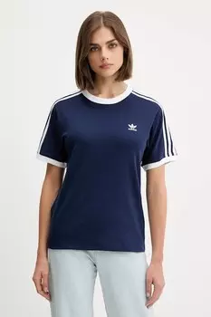 Футболка с тремя полосками Adidas Originals, синий