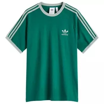 Футболка с тремя полосками Adidas, зеленый