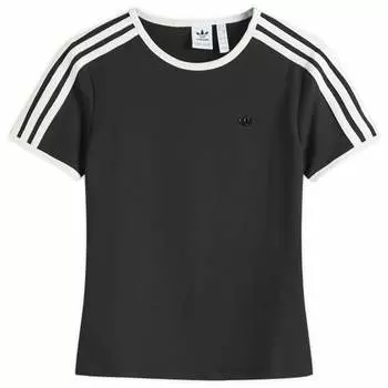 Футболка с тремя полосками Кали Adidas, черный
