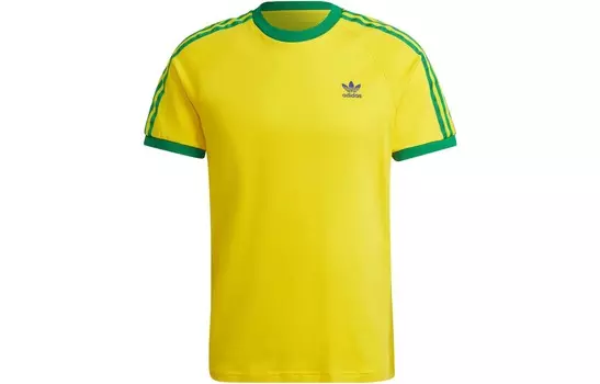 Футболка с тремя полосками, желтая Adidas Originals, желтый