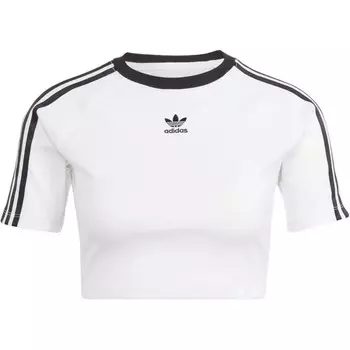 Футболка с тремя полосками, женская, белая Adidas Originals